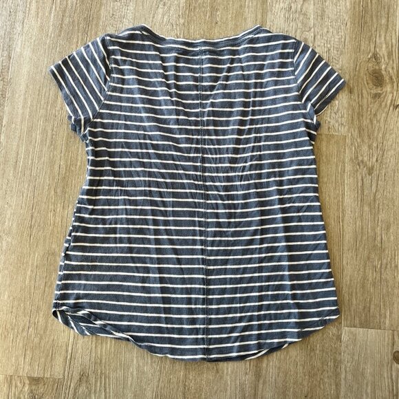 Womens Abercrombie and Fitch Blue Stripe Tshirt - S - Picture 4 of 5